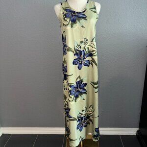 TOMMY BAHAMA 100% Silk Maxi Dress - Hawaiian Tropical Floral Print - EUC - XS